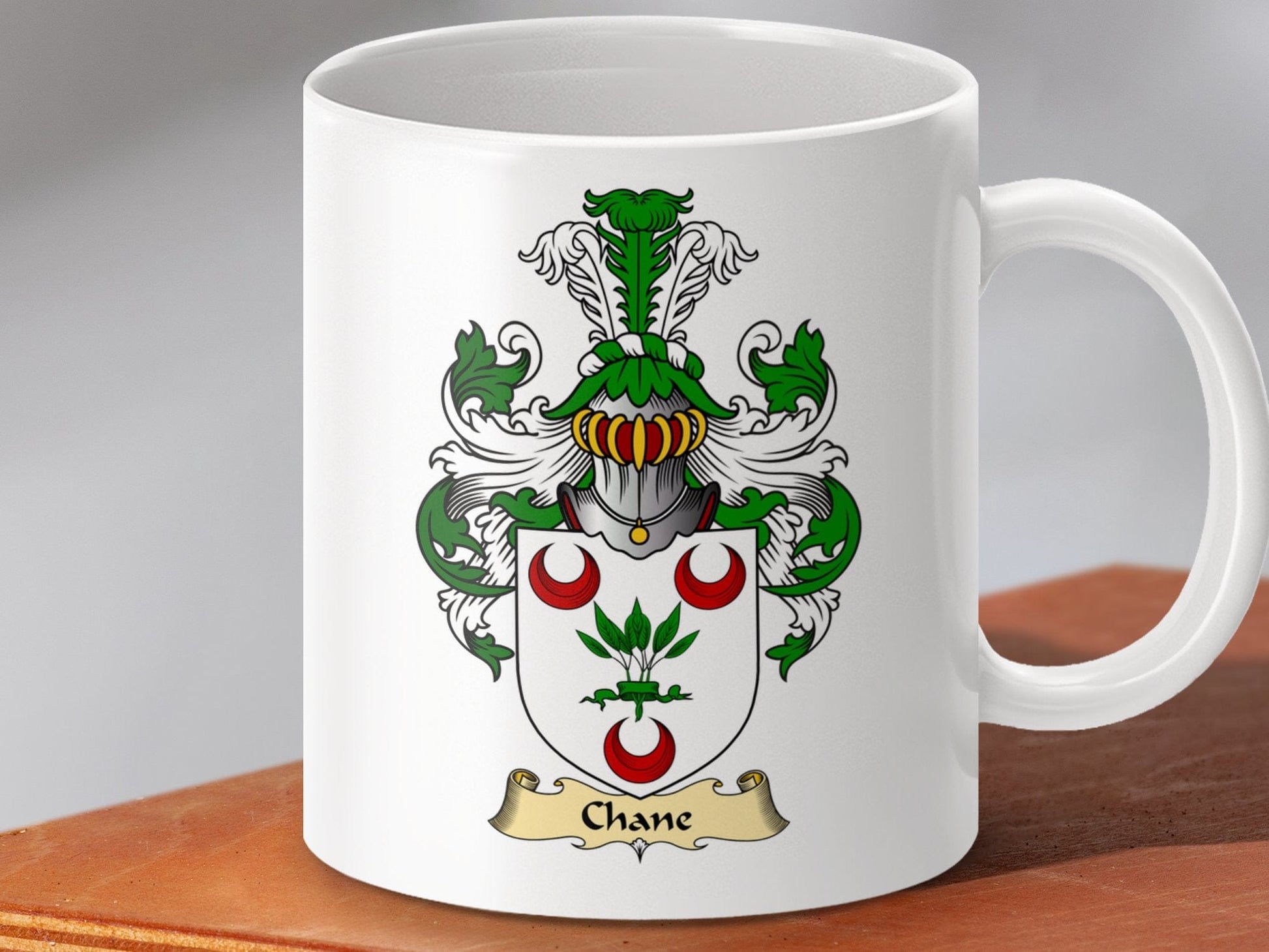 Physical Item 11oz / White Chane Clan Coat Of Arms Scottish Mug