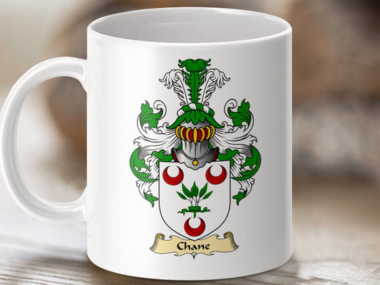 Physical Item 11oz / White Chane Clan Coat Of Arms Scottish Mug