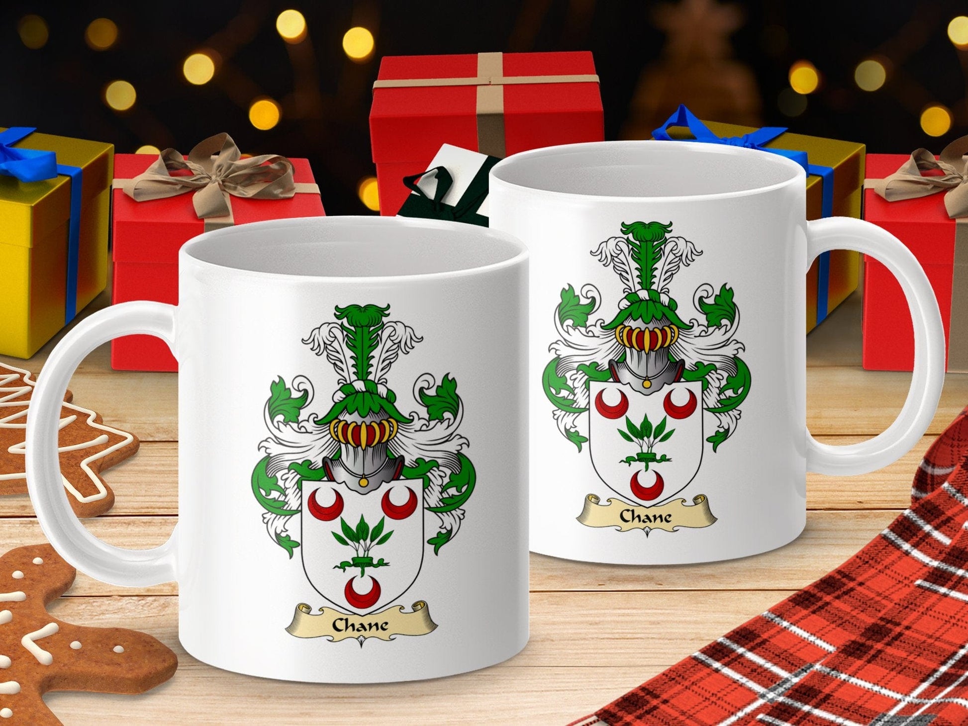 Physical Item 11oz / White Chane Clan Coat Of Arms Scottish Mug