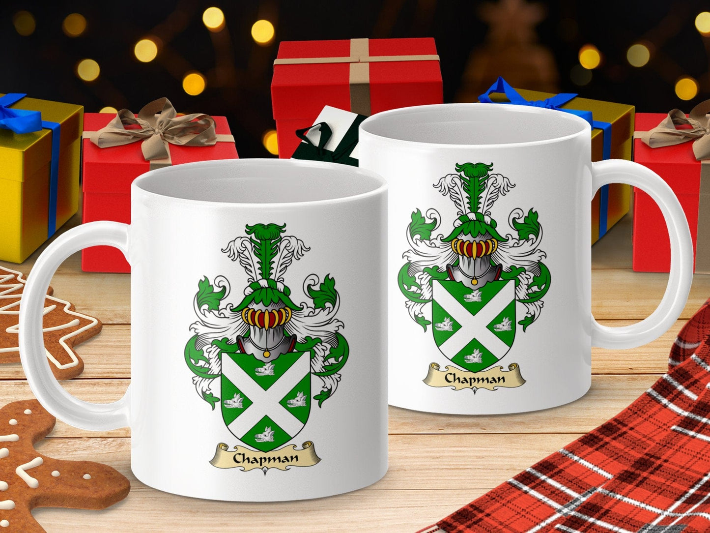 Physical Item 11oz / White Chapman Clan Coat Of Arms Scottish Mug