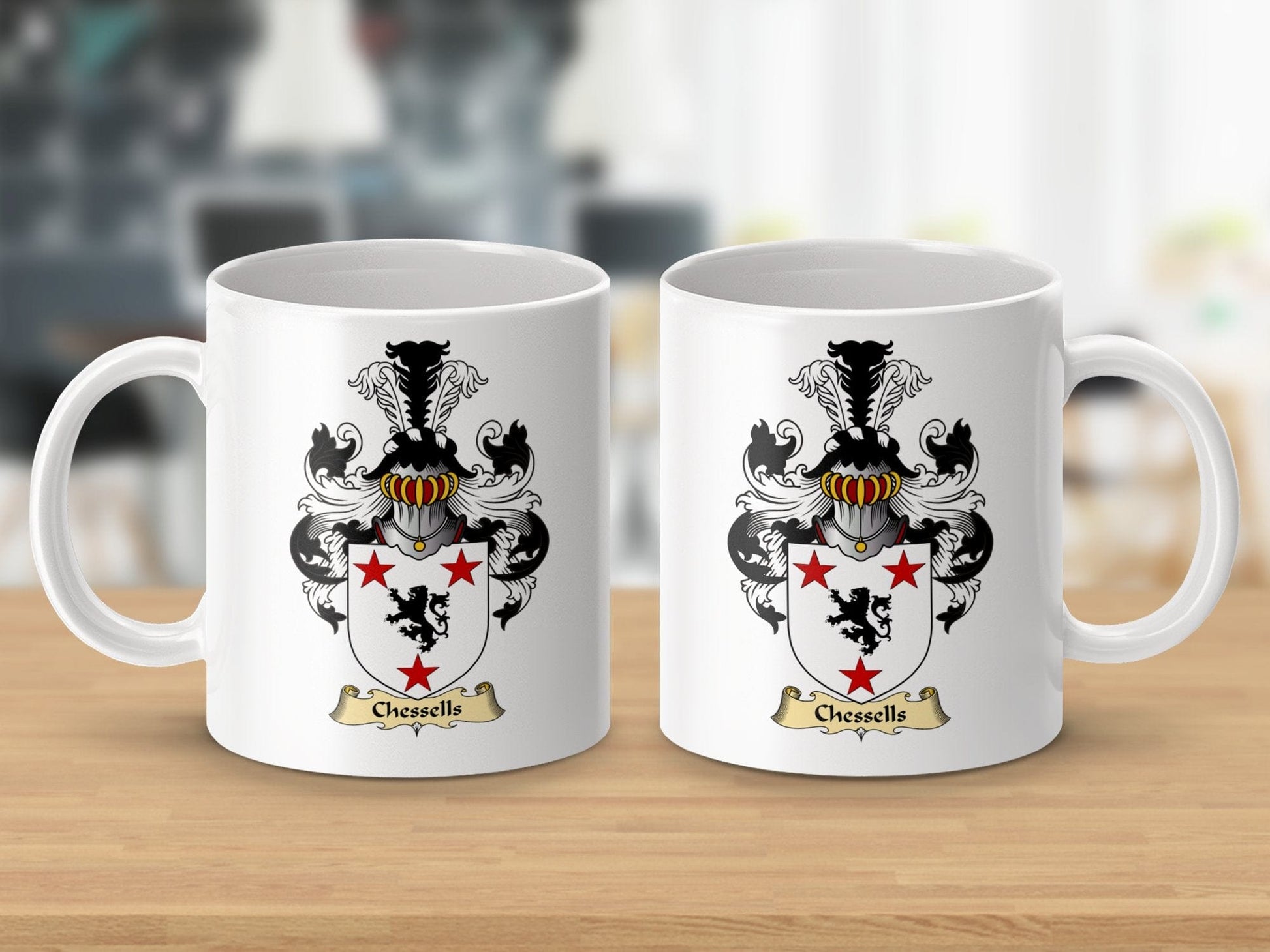 Physical Item 11oz / White Chessells Clan Coat Of Arms Family Heritage Scottish Mug