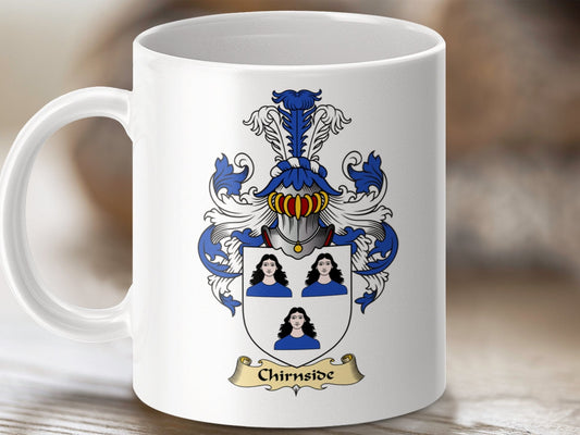 Physical Item 11oz / White Chirnside Clan Coat Of Arms Scottish Mug