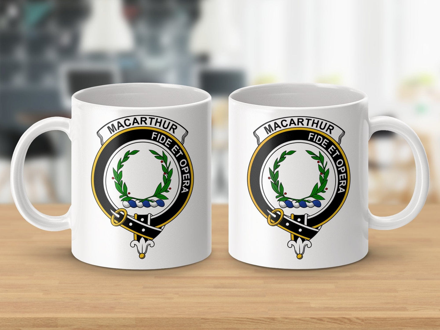 Physical Item 11oz / White Choose Any Scottish Clan Crest Mug