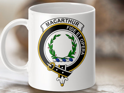 Physical Item 11oz / White Choose Any Scottish Clan Crest Mug