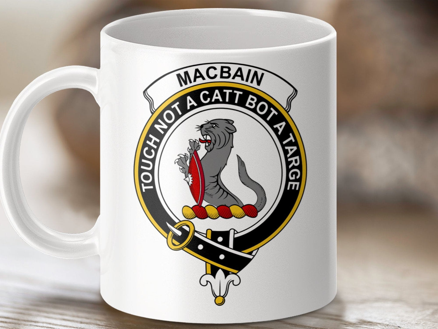 Physical Item 11oz / White Choose Any Scottish Clan Crest Mug