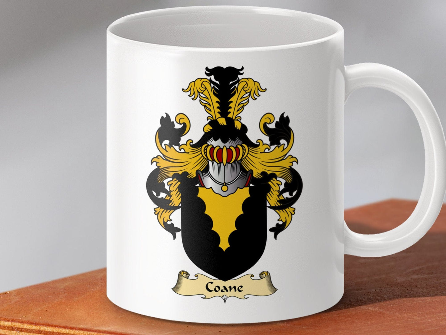 Physical Item 11oz / White Coane Clan Coat Of Arms Scottish Mug