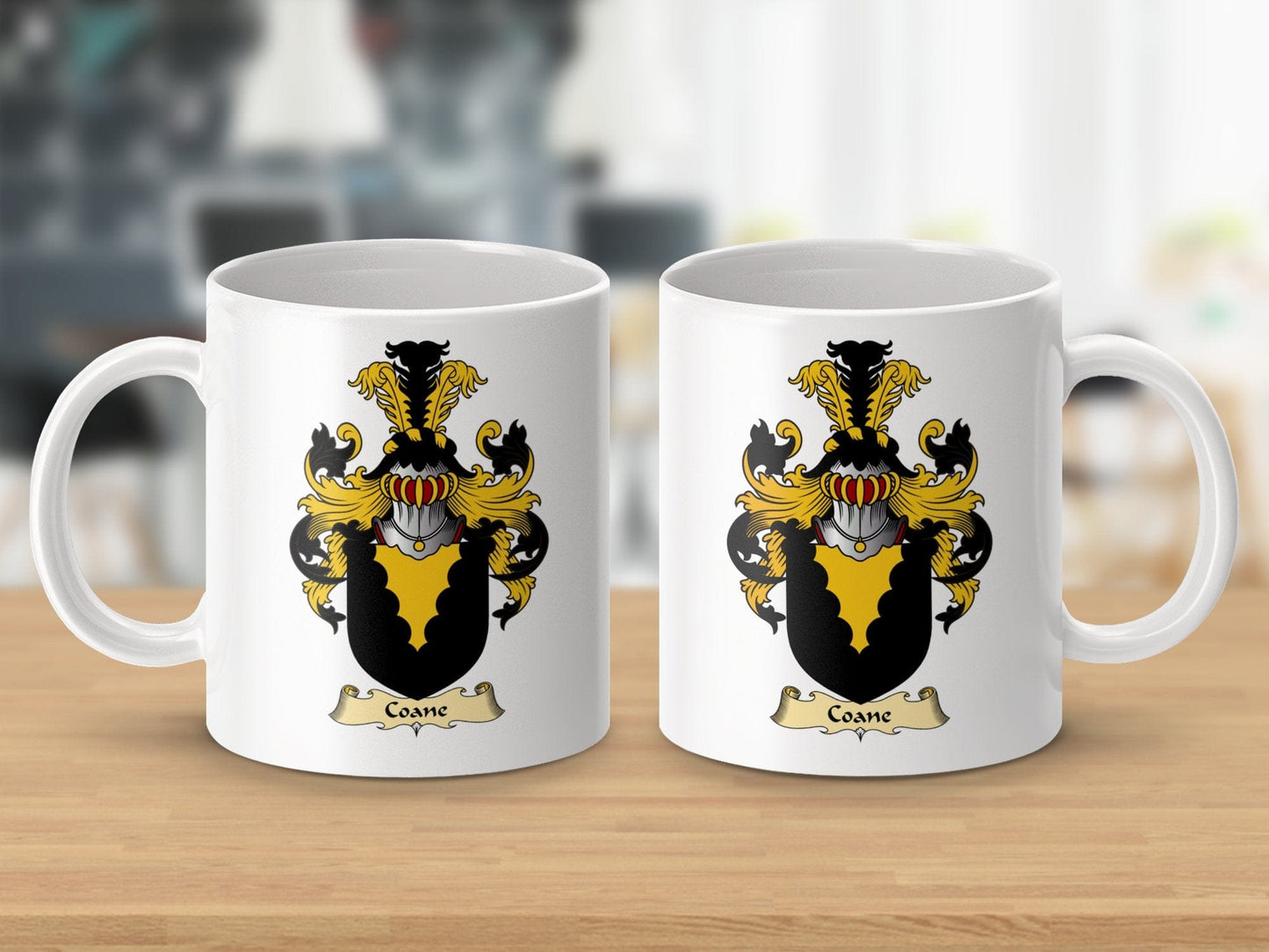 Physical Item 11oz / White Coane Clan Coat Of Arms Scottish Mug