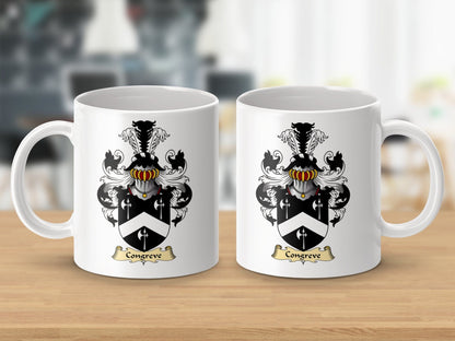 Physical Item 11oz / White Conserve Clan Coat of Arms Scottish Mug