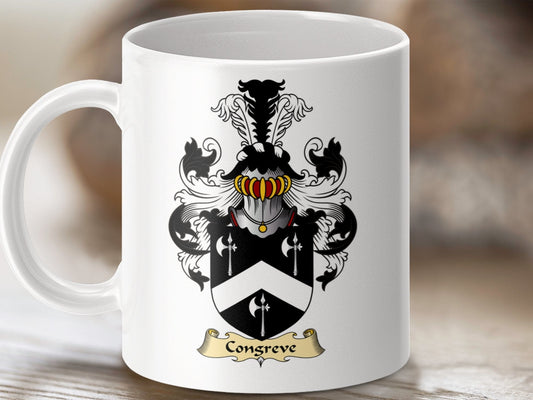 Physical Item 11oz / White Conserve Clan Coat of Arms Scottish Mug