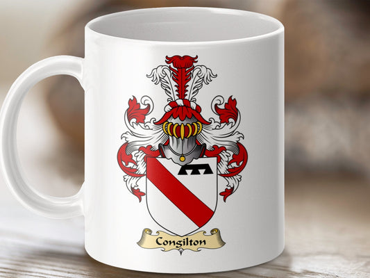 Physical Item 11oz / White Consilion Clan Coat Of Arms Scottish Mug