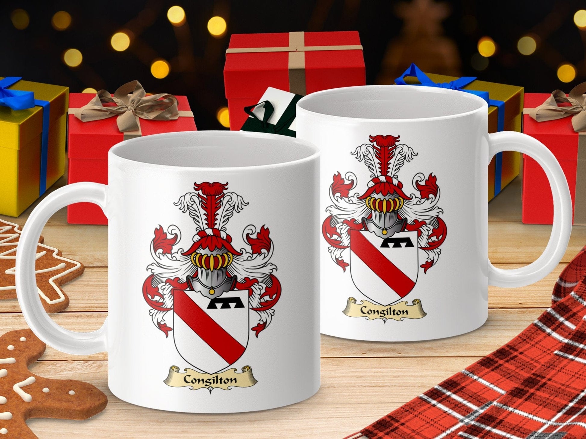 Physical Item 11oz / White Consilion Clan Coat Of Arms Scottish Mug