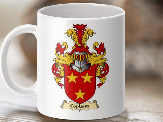 Physical Item 11oz / White Copland Clan Coat Of Arms Scottish Mug