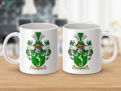 Physical Item 11oz / White Corstophine Clan Coat Of Arms Scottish Mug