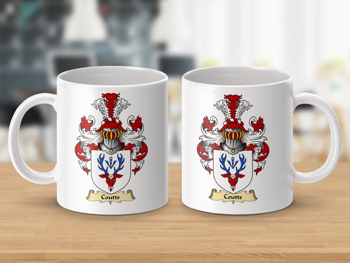 Physical Item 11oz / White Courts Clan Coat Of Arms Scottish Mug