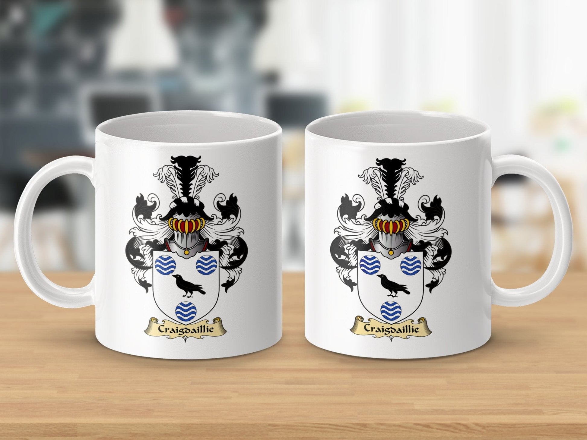 Physical Item 11oz / White Craigsailly Clan Coat Of Arms Scottish Mug