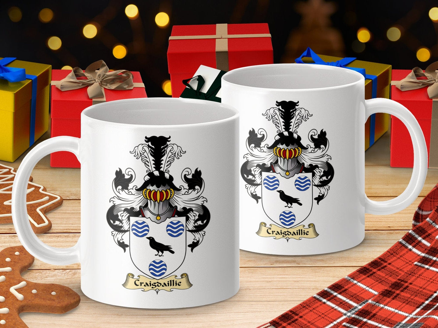 Physical Item 11oz / White Craigsailly Clan Coat Of Arms Scottish Mug