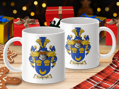 Physical Item 11oz / White Craigsmyle Clan Coat Of Arms Scottish Mug