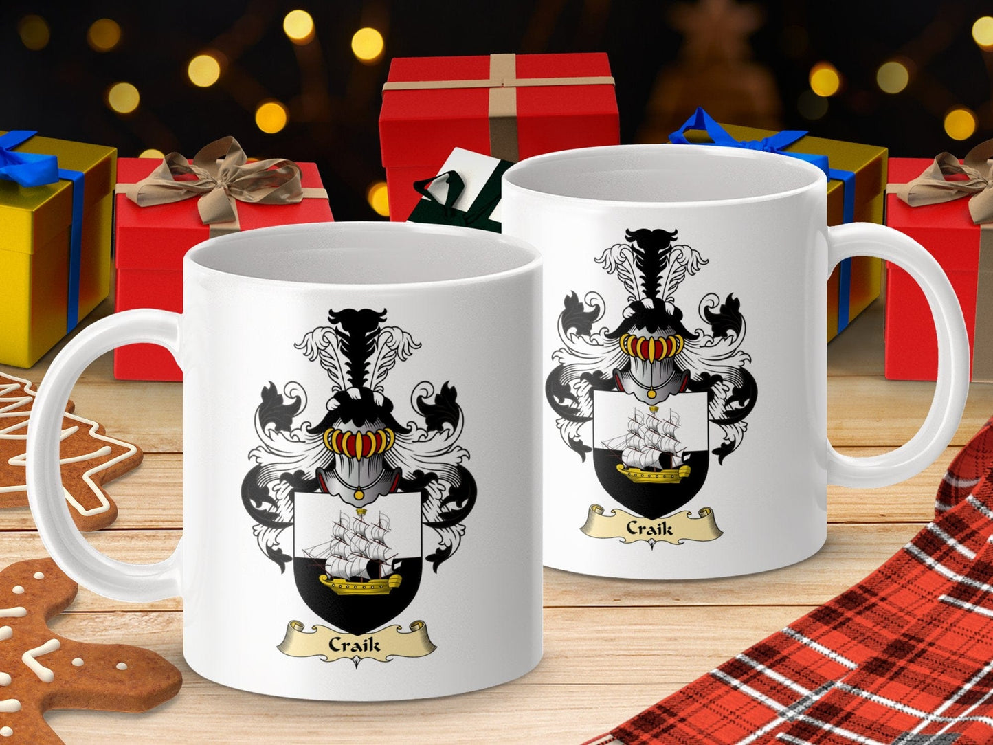 Physical Item 11oz / White Craik Clan Coat Of Arms Scottish Mug