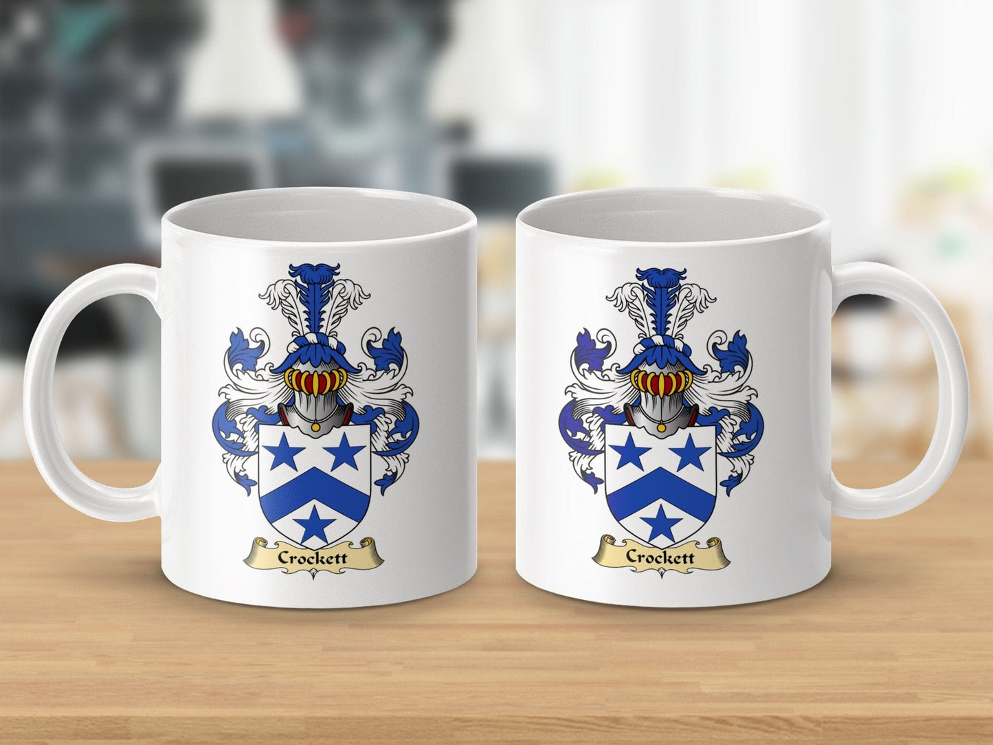 Physical Item 11oz / White Crockett Clan Coat Of Arms Scottish Mug