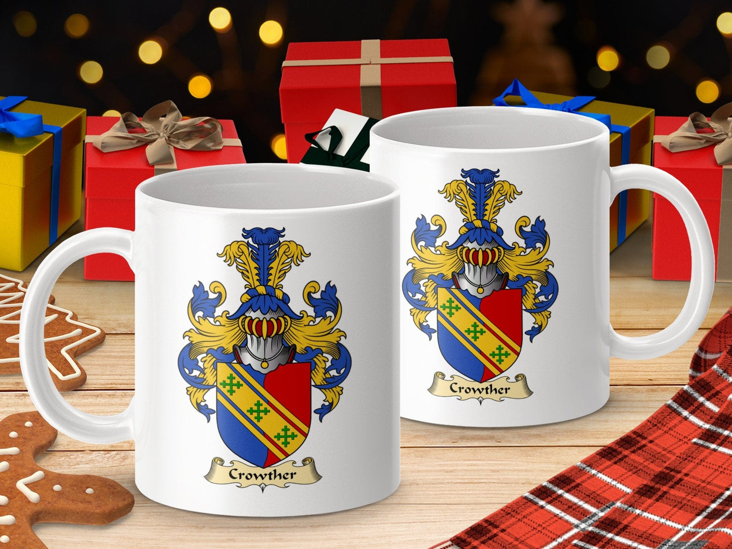 Physical Item 11oz / White Crowther Clan Coat Of Arms Scottish Mug