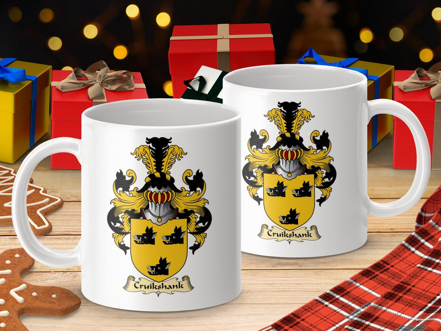 Physical Item 11oz / White Cruikshank Clan Coat Of Arms Scottish Mug