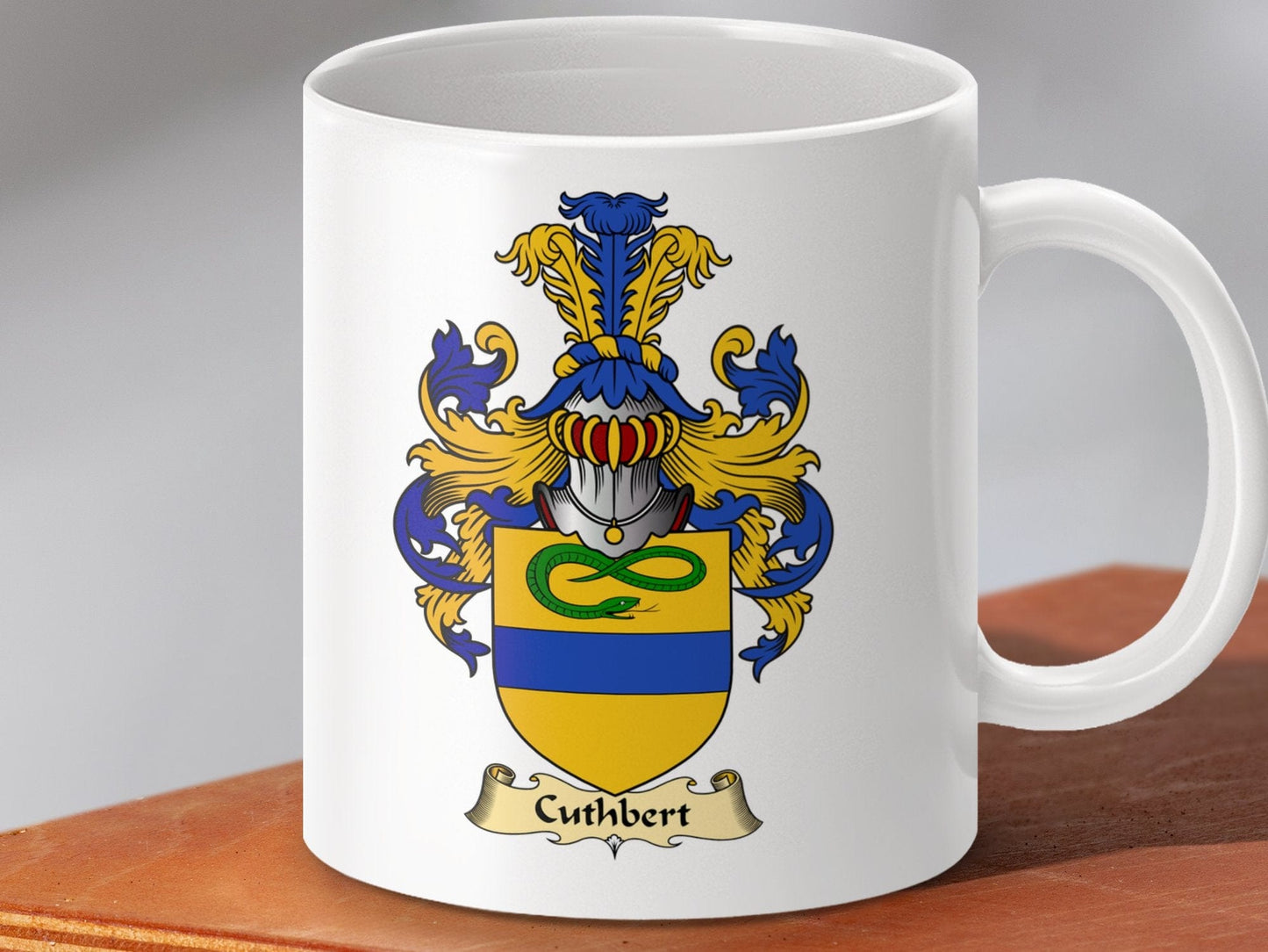 Physical Item 11oz / White Cuthbert Clan Coat Of Arms Scottish Mug