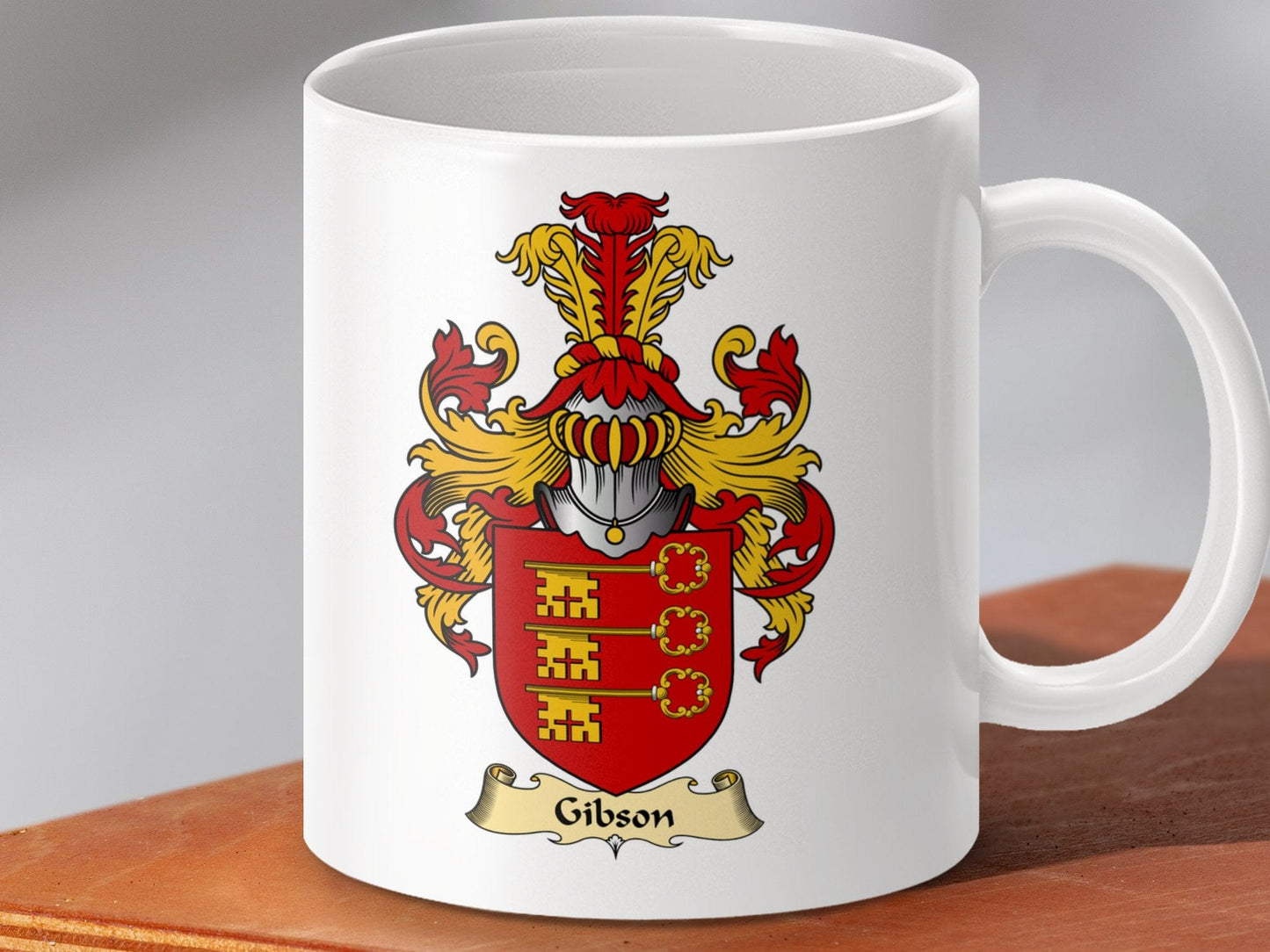 Physical Item 11oz / White Gibson Clan Coat Of Arms Scottish Mug