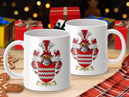 Physical Item 11oz / White Gifford Clan Coat Of Arms Scottish Mug