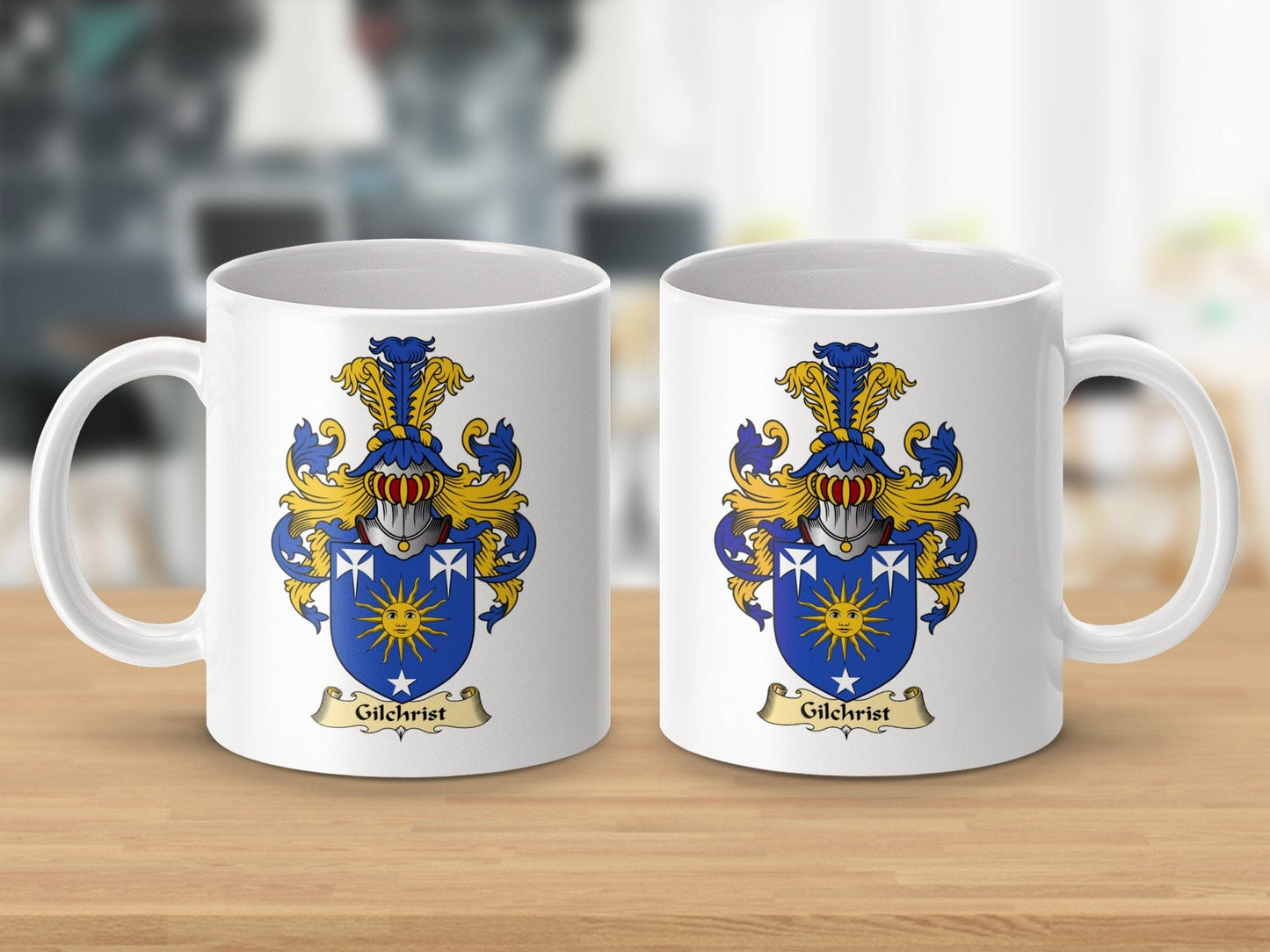 Physical Item 11oz / White Gilchrist Clan Coat Of Arms Scottish Mug