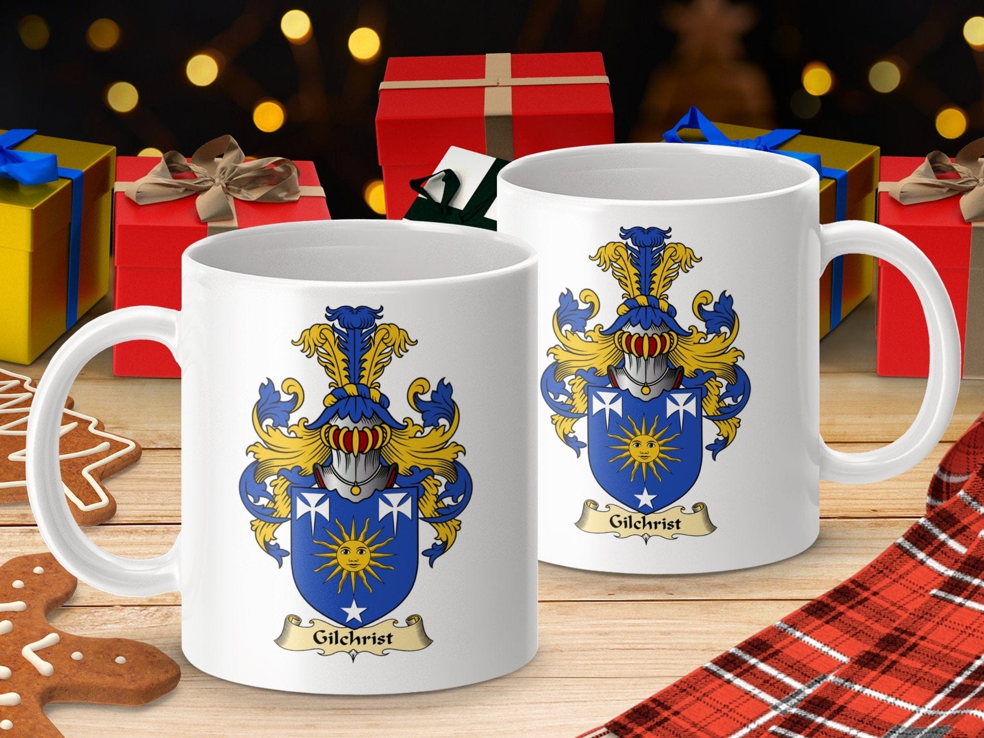 Physical Item 11oz / White Gilchrist Clan Coat Of Arms Scottish Mug