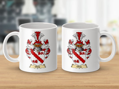 Physical Item 11oz / White Gleis Clan Coat Of Arms Scottish Mug