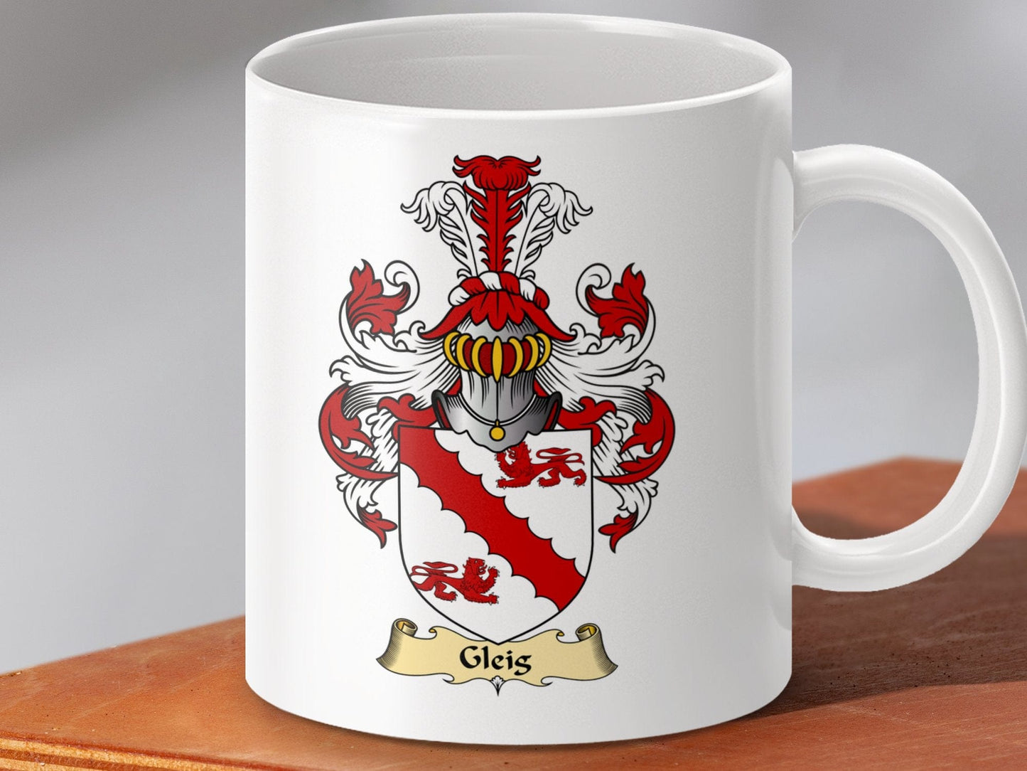 Physical Item 11oz / White Gleis Clan Coat Of Arms Scottish Mug