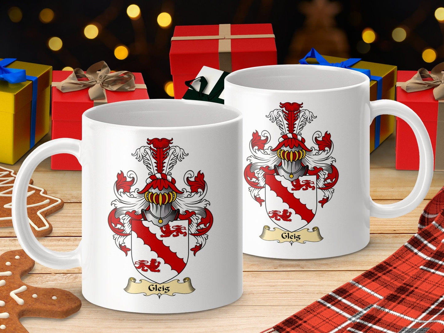 Physical Item 11oz / White Gleis Clan Coat Of Arms Scottish Mug