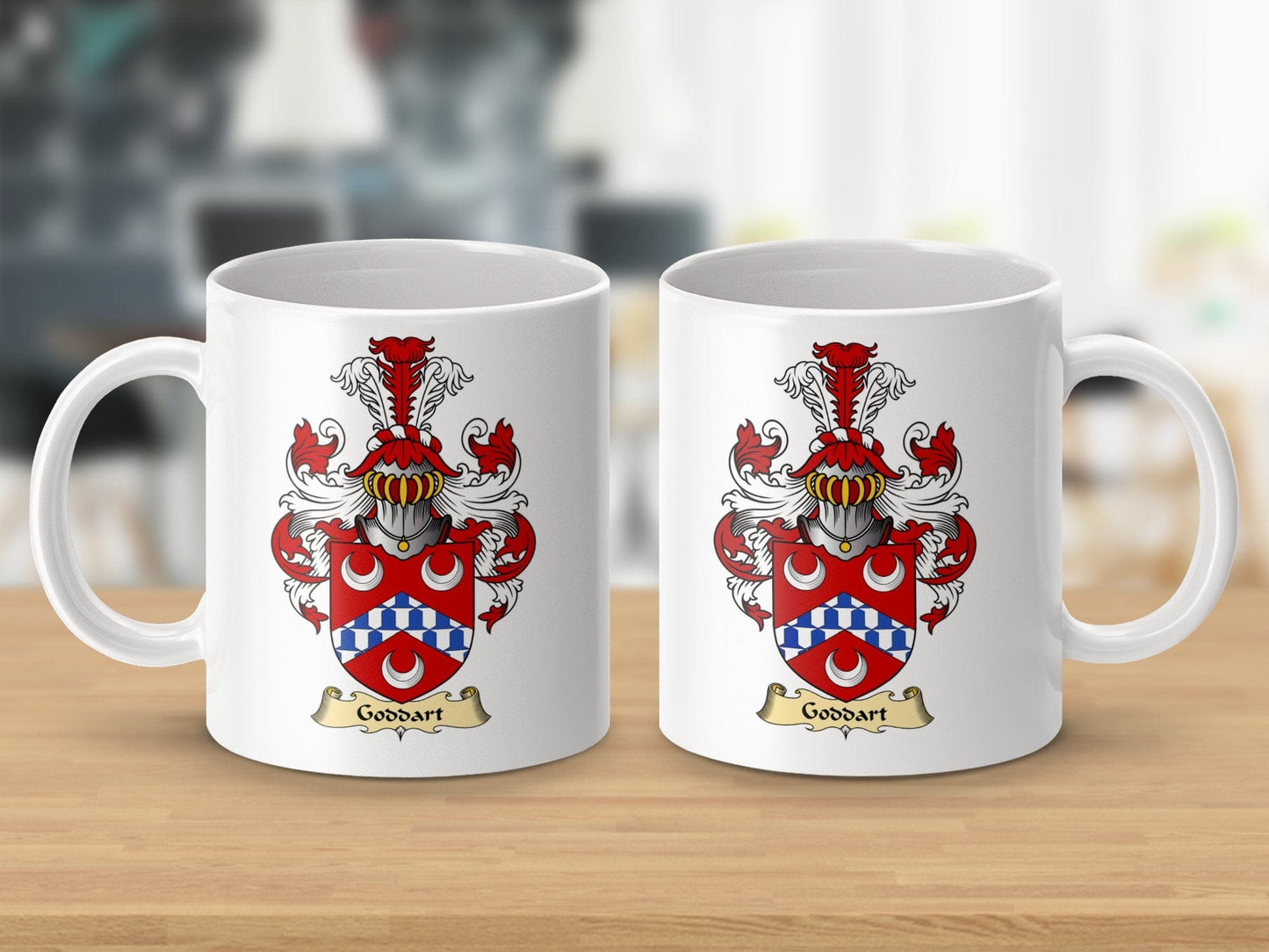 Physical Item 11oz / White Goddart Clan Coat Of Arms Scottish Mug