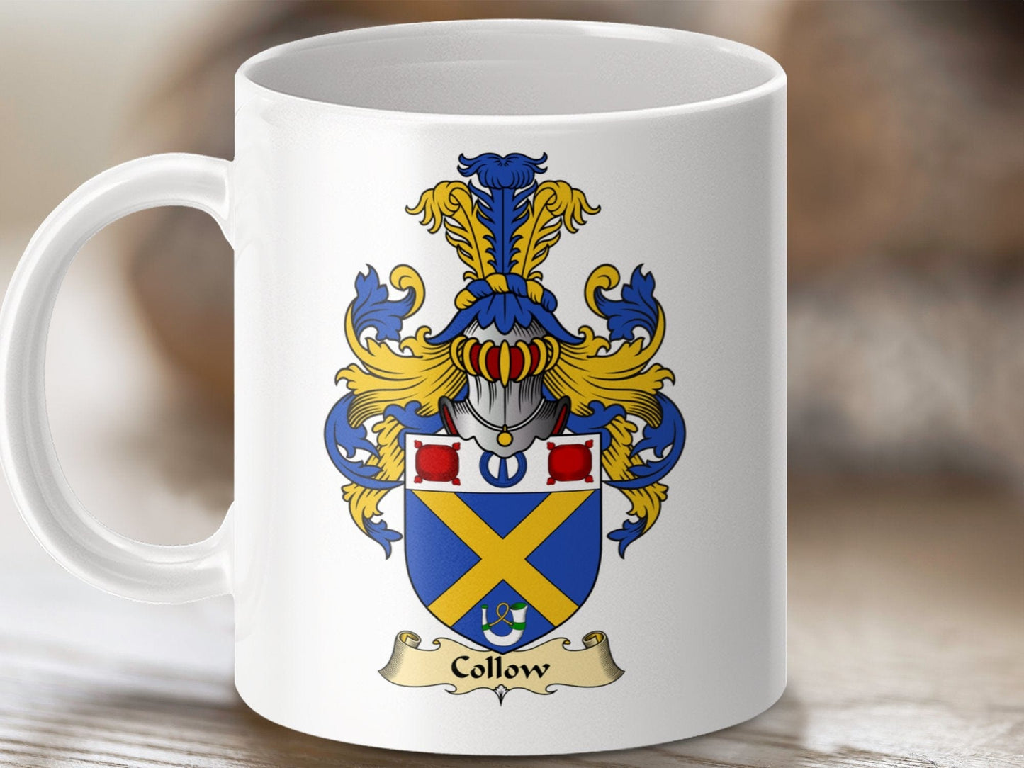 Physical Item 11oz / White Gollow Clan Coat Of Arms Scottish Mug