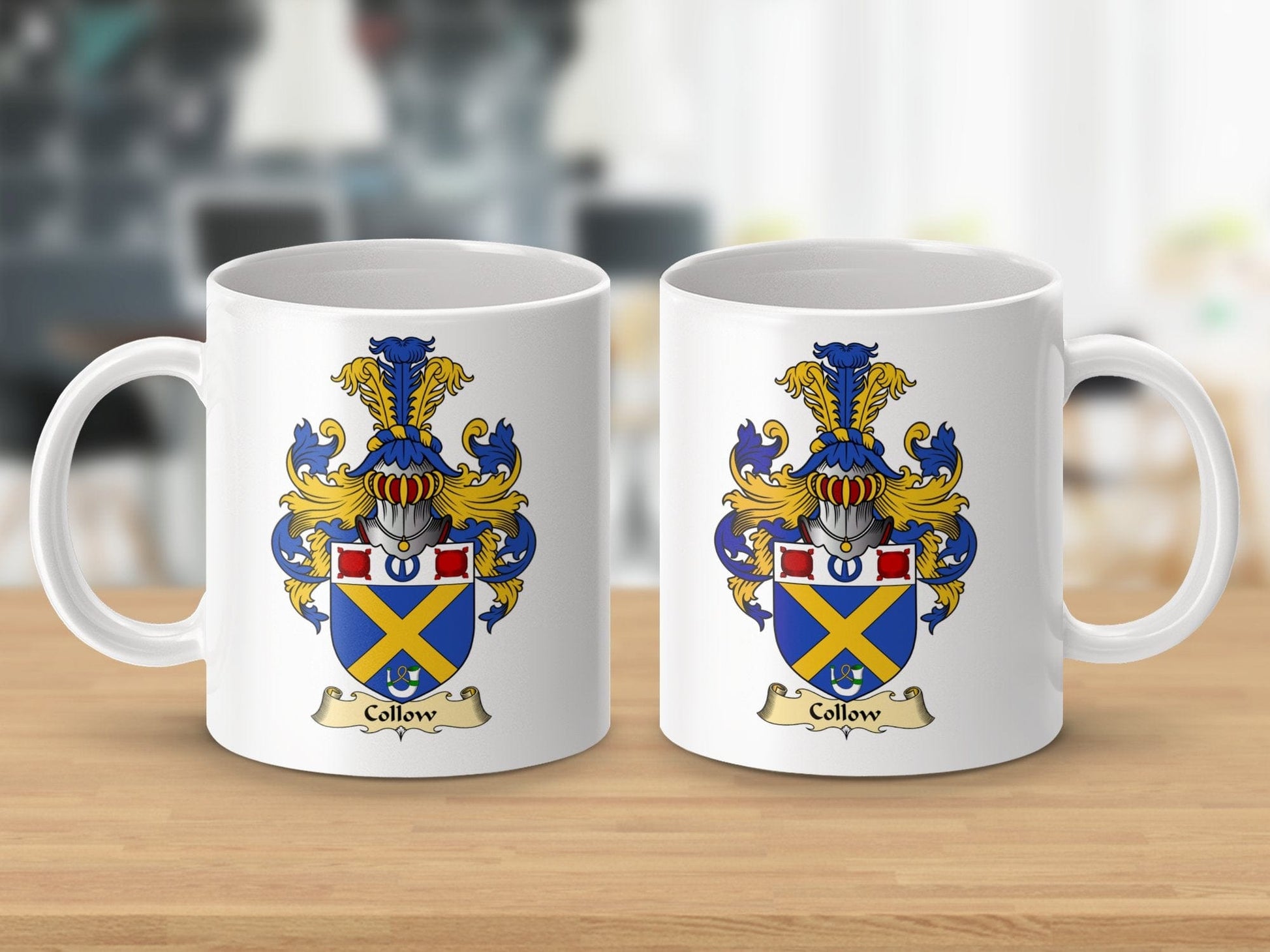 Physical Item 11oz / White Gollow Clan Coat Of Arms Scottish Mug