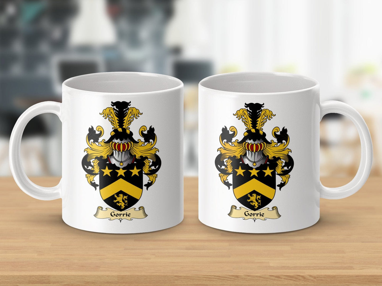 Physical Item 11oz / White Gorrie Clan Coat of Arms Scottish Mug