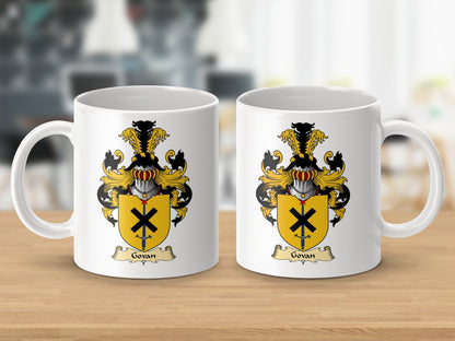 Physical Item 11oz / White Govan Clan Coat Of Arms Scottish Mug