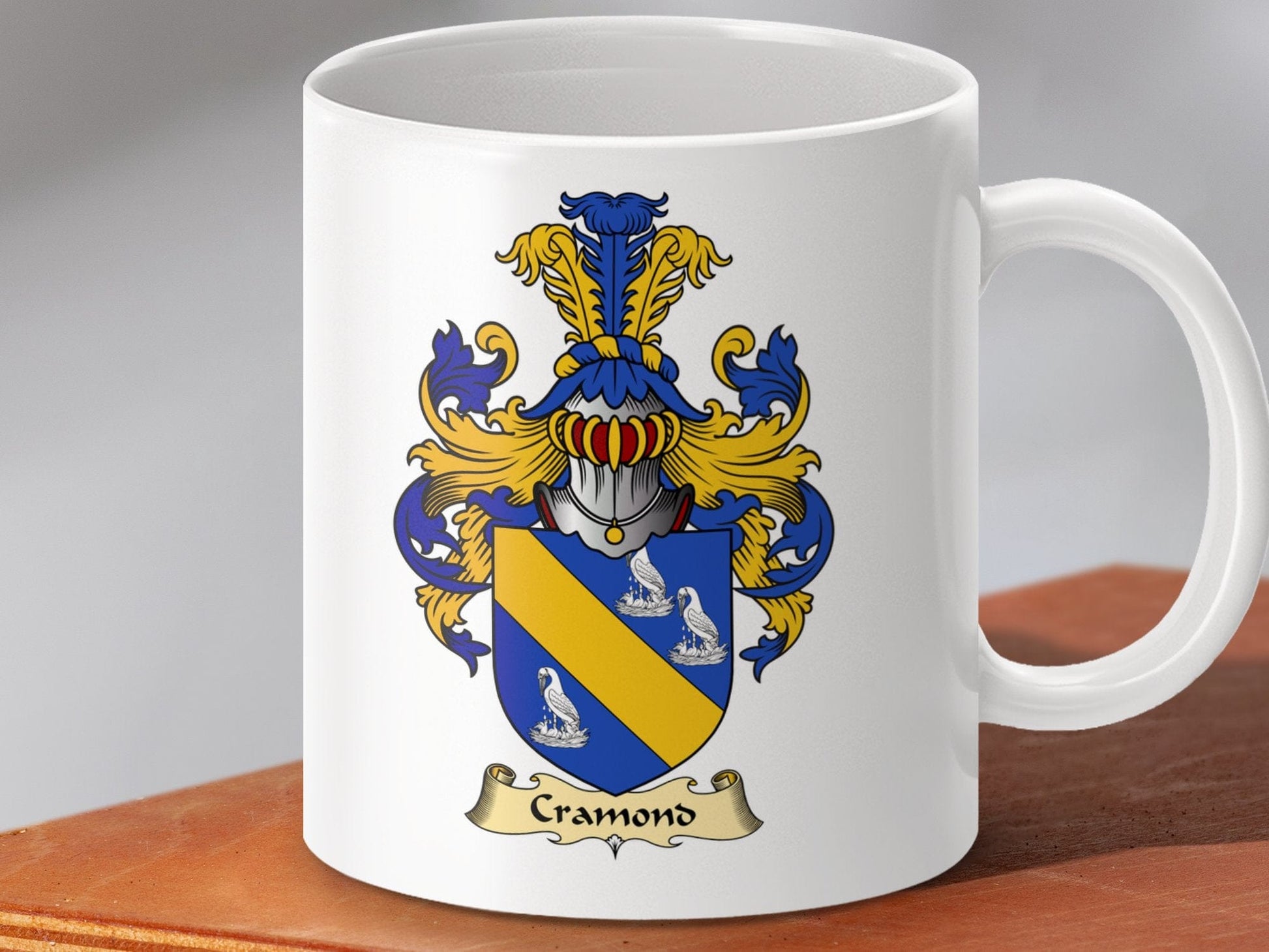 Physical Item 11oz / White Gramond Clan Coat Of Arms Scottish Mug