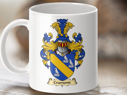 Physical Item 11oz / White Gramond Clan Coat Of Arms Scottish Mug