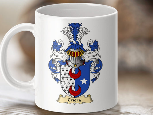 Physical Item 11oz / White Griery Clan Coat Of Arms Scottish Mug