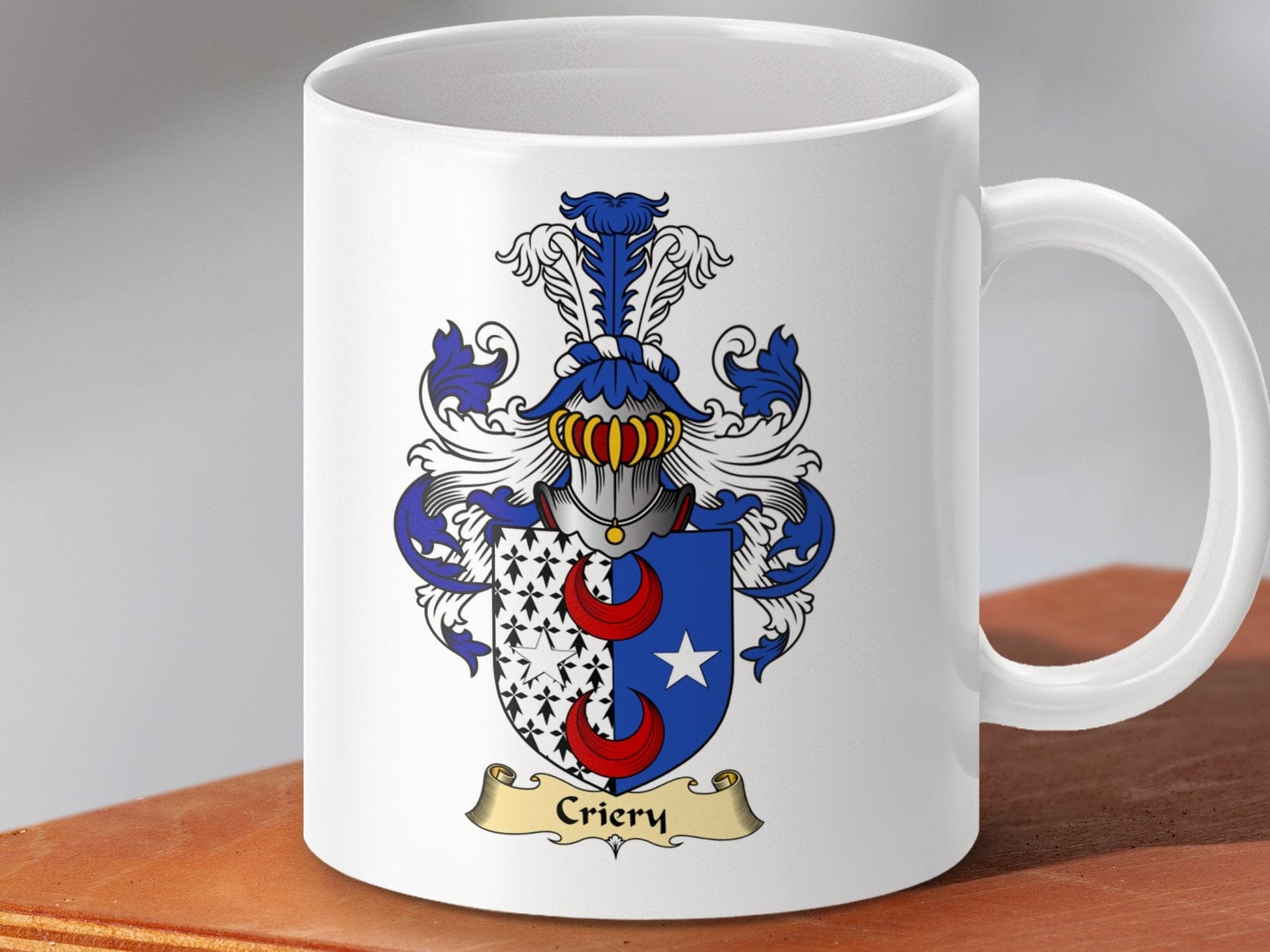 Physical Item 11oz / White Griery Clan Coat Of Arms Scottish Mug