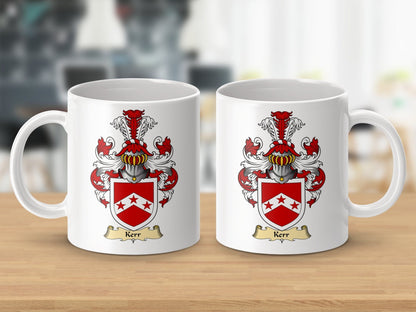 Physical Item 11oz / White Kerr Clan Coat Of Arms Scottish Mug