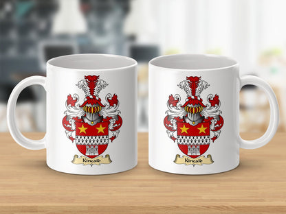 Physical Item 11oz / White Kincaid Clan Coat Of Arms Scottish Mug