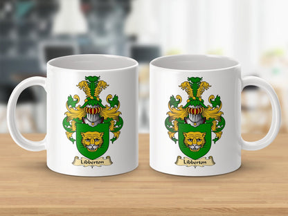 Physical Item 11oz / White Libberton Clan Coat Of Arms Scottish mug