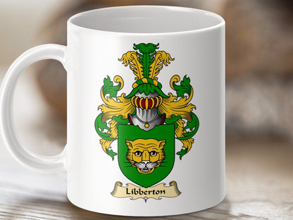 Physical Item 11oz / White Libberton Clan Coat Of Arms Scottish mug