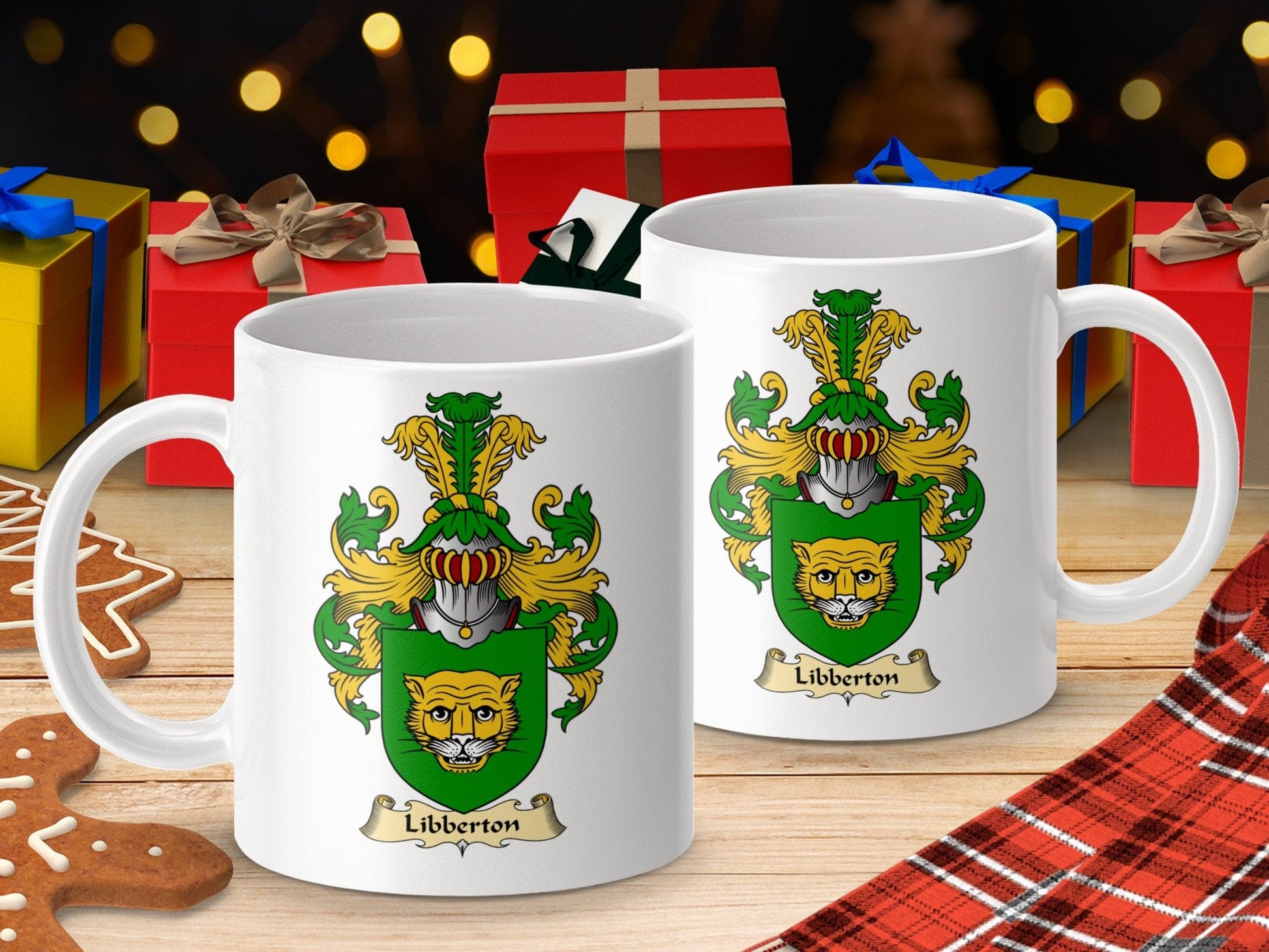 Physical Item 11oz / White Libberton Clan Coat Of Arms Scottish mug