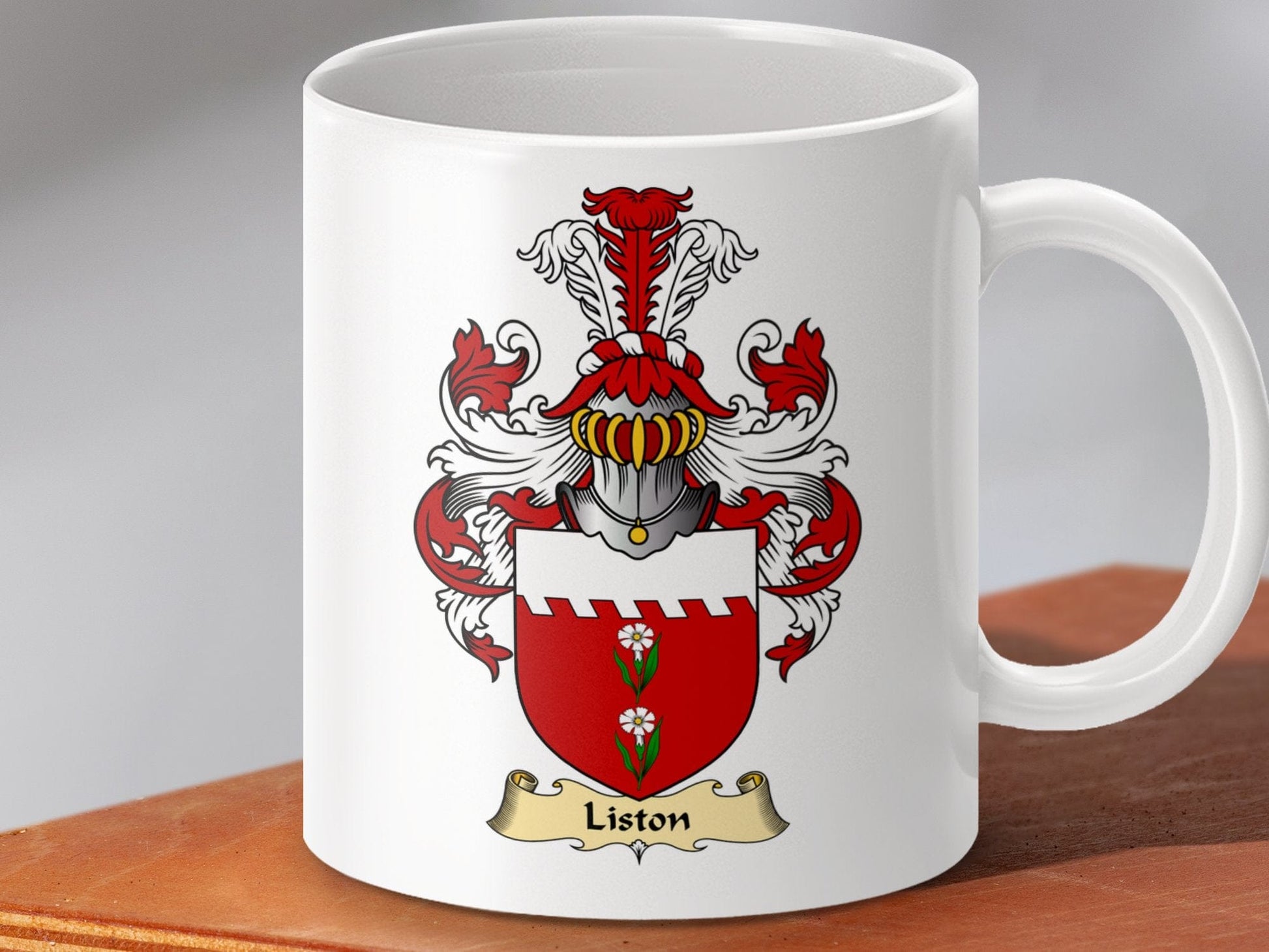 Physical Item 11oz / White Liston Clan Coat Of Arms Scottish Mug