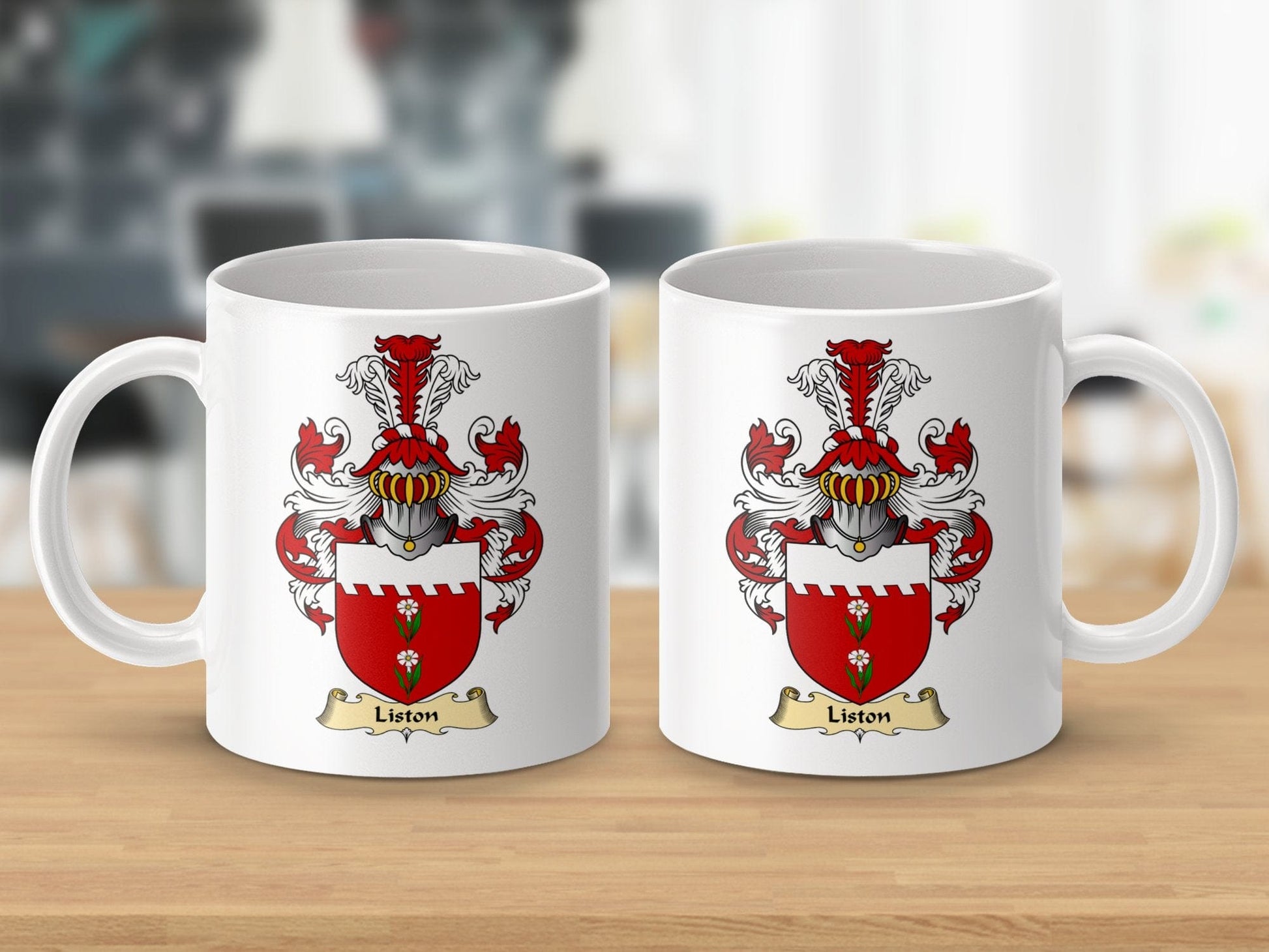 Physical Item 11oz / White Liston Clan Coat Of Arms Scottish Mug