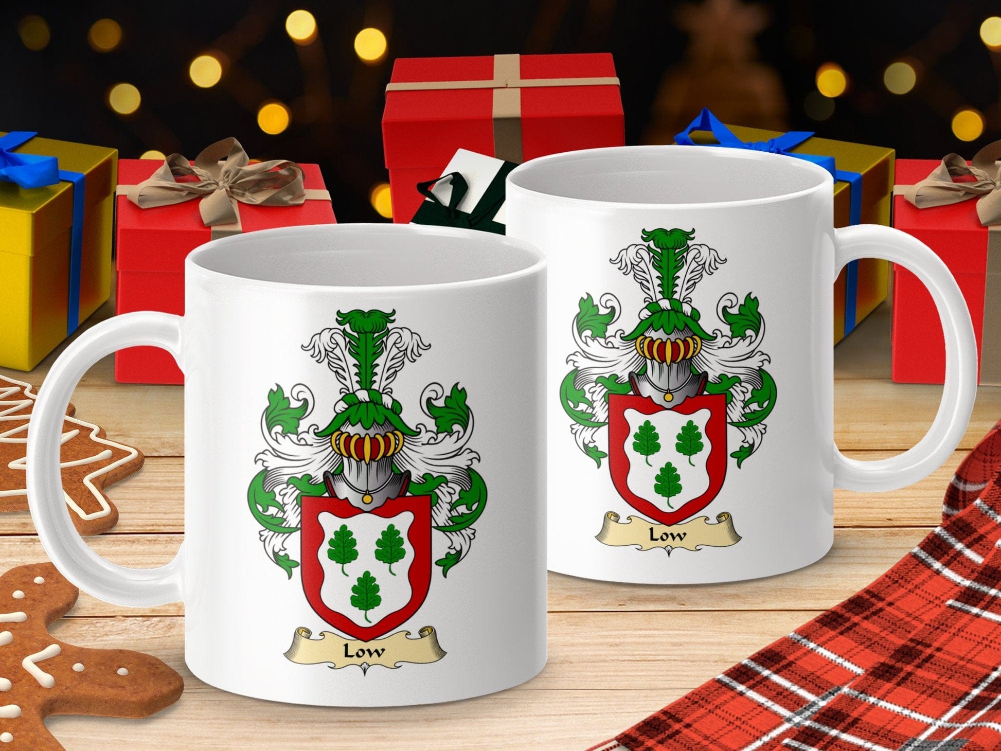 Physical Item 11oz / White Low Clan Coat Of Arms Scottish Mug